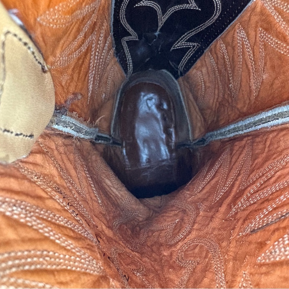 Dan Post Western Cowboy Boots | Leather | Vintage | Sz 6.5 - Picture 12 of 16